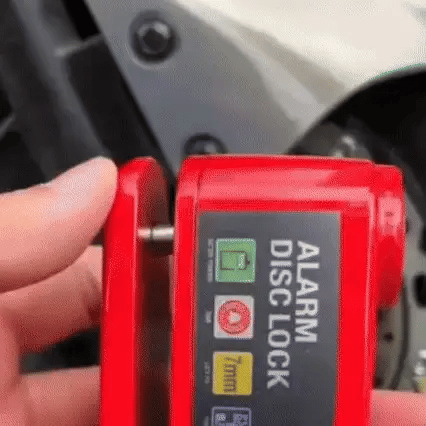 Candado Antirrobo Moto con Alarma – Recargable por USB, Acero Reforzado, Sensor de Vibración